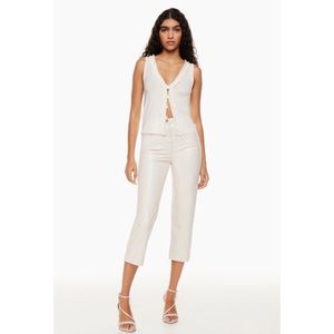 Aritzia Wilfred The Melina Cropped Pant High-waisted Vegan Leather, size 0